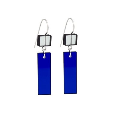 Architect earrings aqua and blue