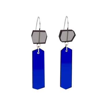 Shard earrings grey and blue