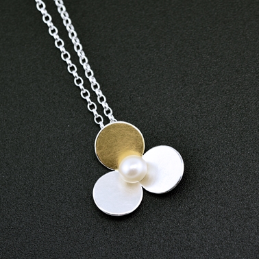 3 circles pendant with Keumboo and pearls