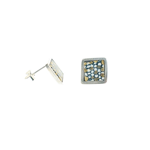 Blue and Gold Square Framed Studs
