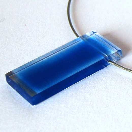 blue frayed pendant 3