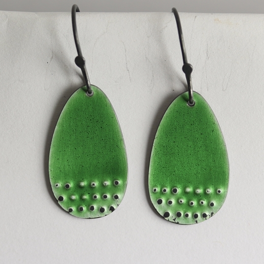 new shoreline earrings, green
