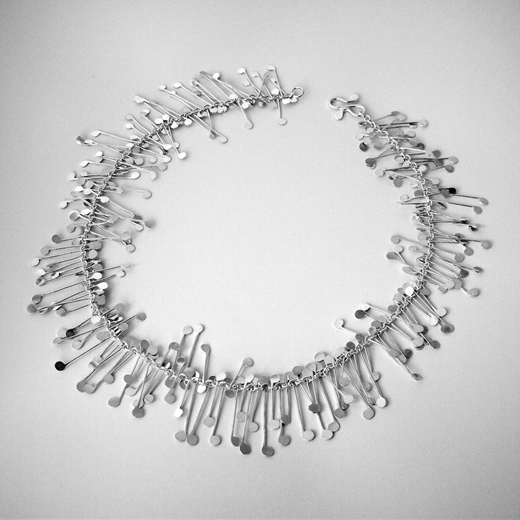 Chaos wire necklace, polished by Fiona DeMarco