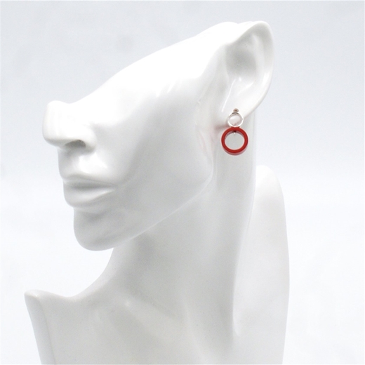 Small Red Solaris Studs