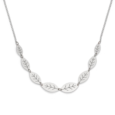 Eight Leaves Silver Necklace 2