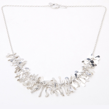Half Boa Necklace. Silver