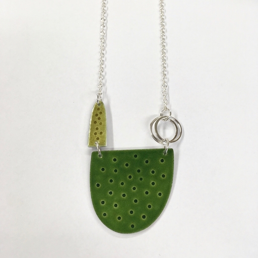 Tidal necklace in greens