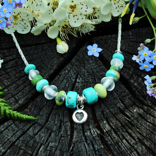 turquoise heart necklace 2