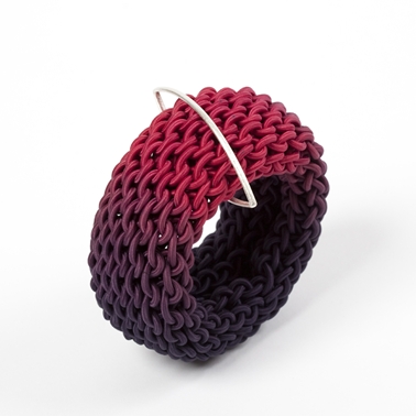 Ombre Ruby Curved Tug Bangle