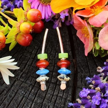 multi-coloured earrings no.6, 1