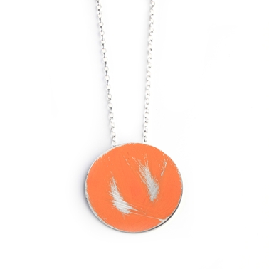 Medium Buoy Necklace in Orange