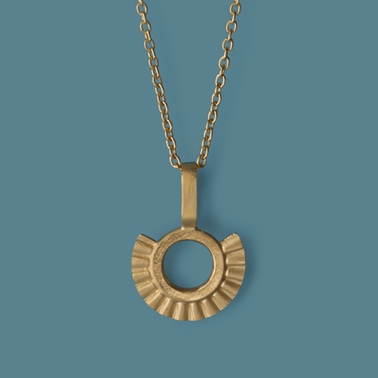 Sunray Pendant Gold Plated silver by Clara Breen