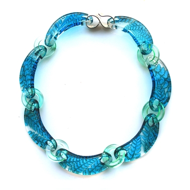 Turquoise Fern Chain Necklace