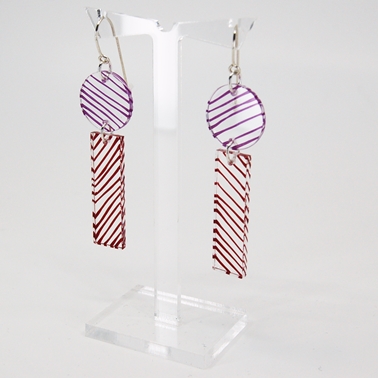 purple and red Studio earrings