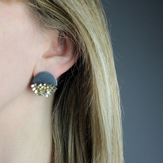Large Cascade earrings - worn