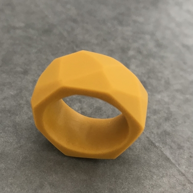 Mustard yellow geo ring