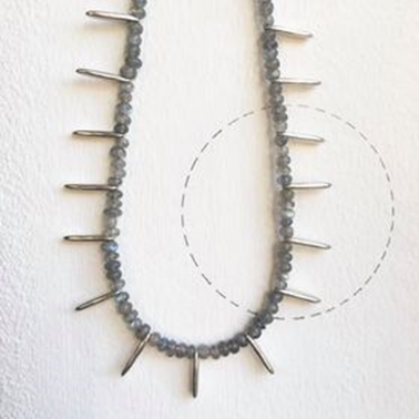 Long tag labradorite necklace