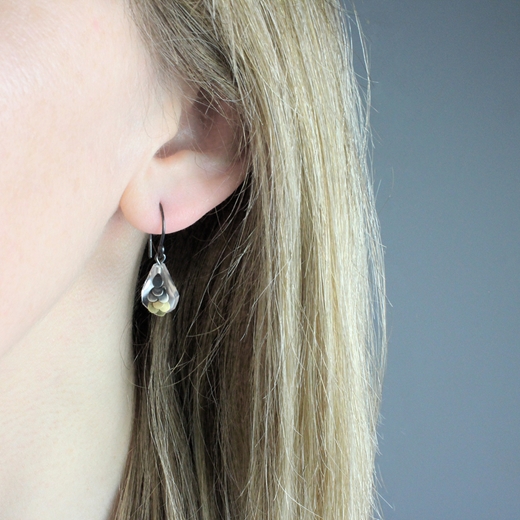 Mini Murmur drop earrings - worn