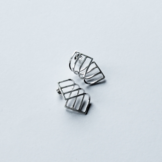 Curve Earrings - silver