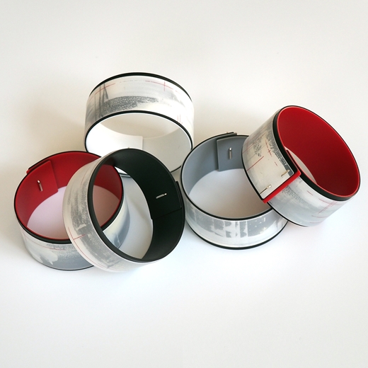 Group featuring bangle with black inside