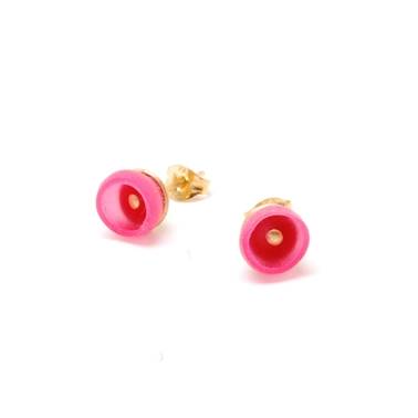 gold plated bright pinks 1 cup studs