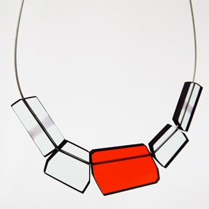 shard necklace in aqua and orange 01