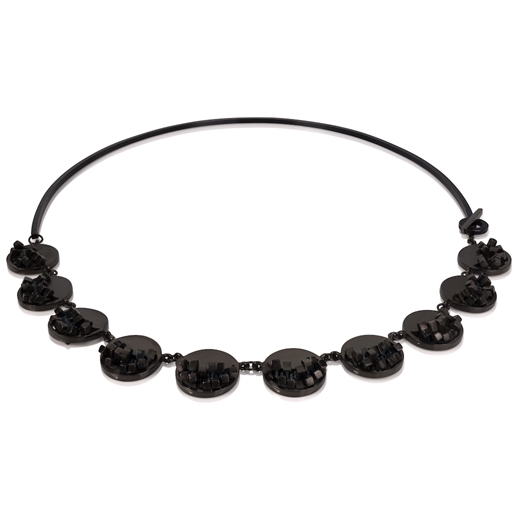 Black Crescent Necklace