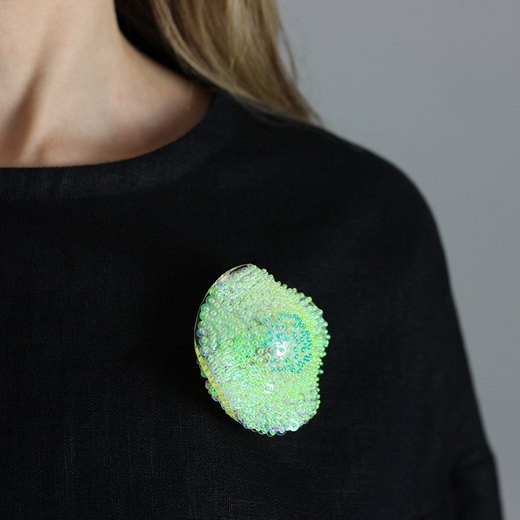 Go with the Glow series Brooch I - worn