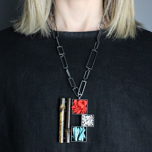 Hako necklace - worn