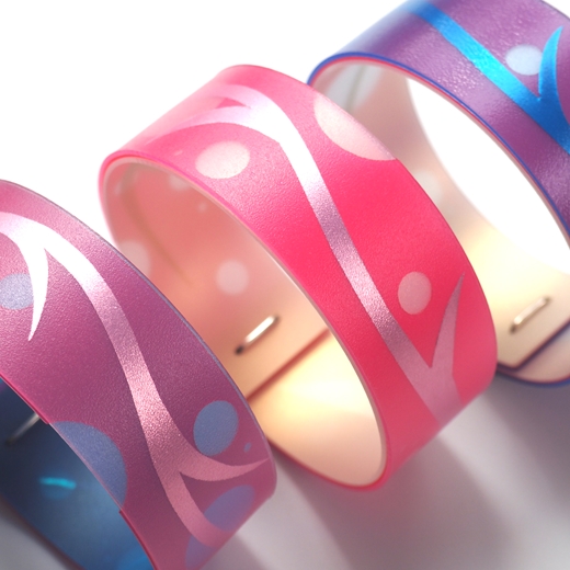 Group featuring pink and blue bangle