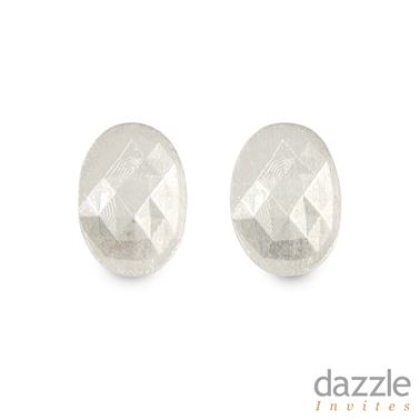 Faceted oval earrings - 15 strikes
