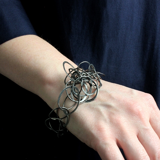Scribble chain knot bracelet - worn