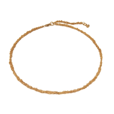 22ct Gold Plated Crochet Necklace