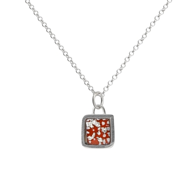 Tangerine square framed pendant
