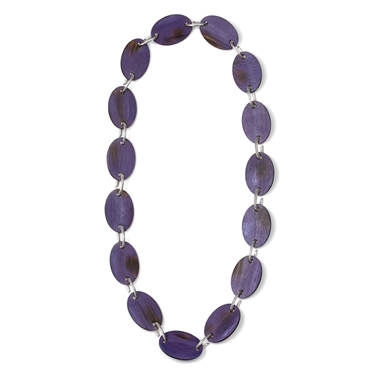 Purple/green reversible necklace - purple side