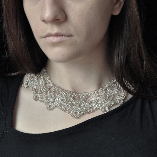 Lace Armour collar	- worn
