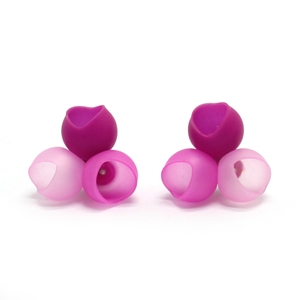 Large Pink 3 cup studs