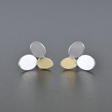 3 ovals earrings with Keumboo