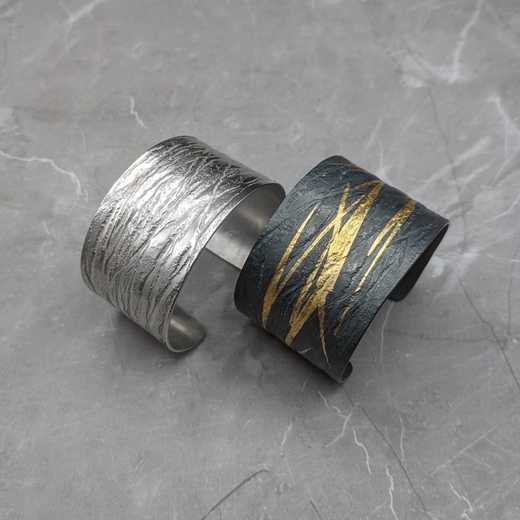 Neolith Cuff - oxidised and silver finish
