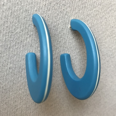 Open back blue hoops