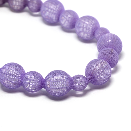 Clear Spheres necklace Purple - detail