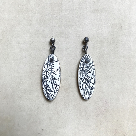 Vines and Leaves Short Drop Earrings 2