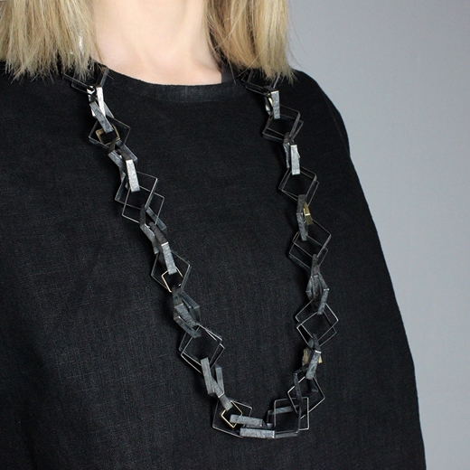 Fault Lines necklace - worn