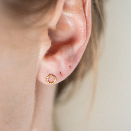 5mm Gold Plated Hoop Studs