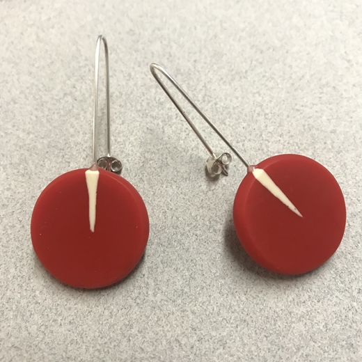 Long drop circle earrings