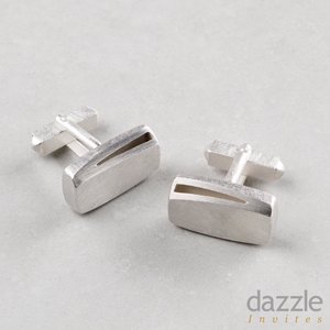 ‘Curved Curves’ rectangle cufflinks
