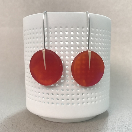 Long drop circle earrings