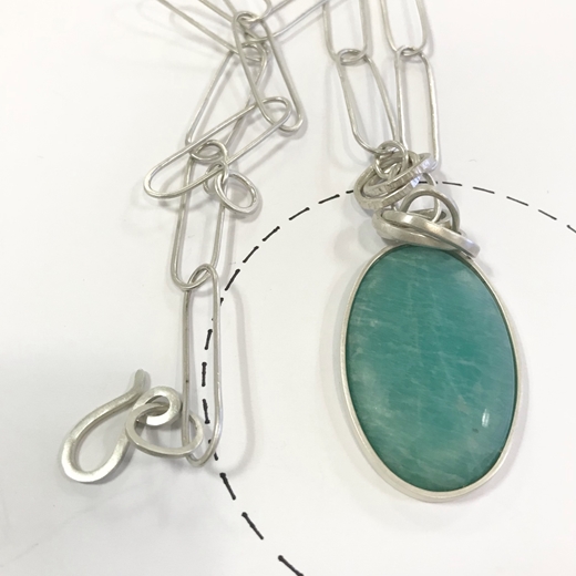 Amazonite loopy necklace