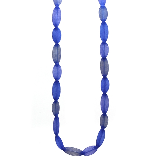 Leaf Line necklace blue - front