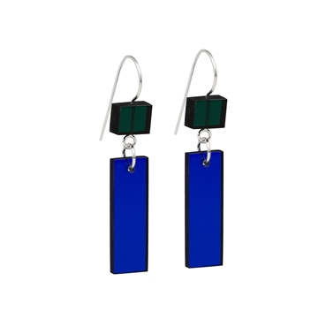 Architect earrings green and blue